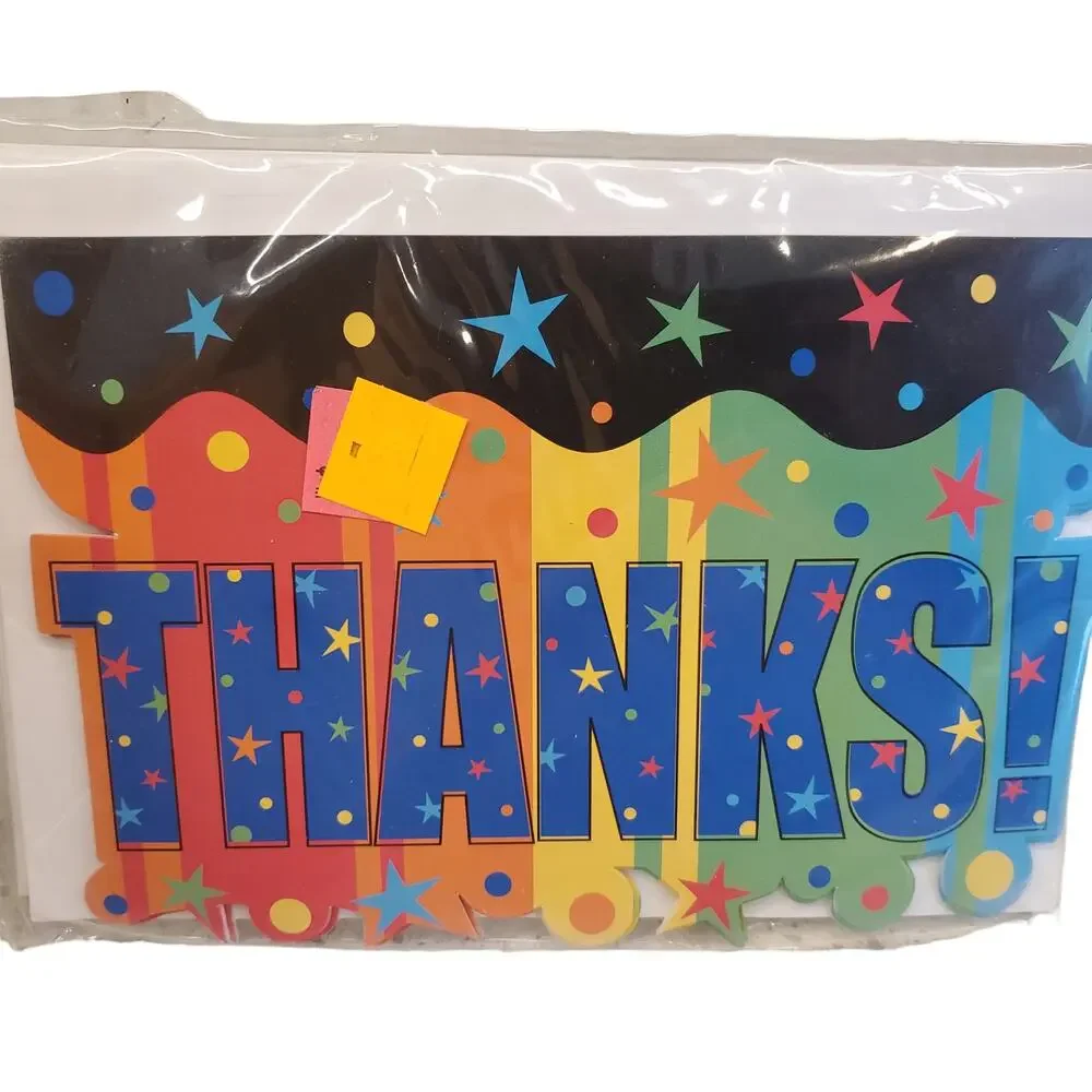Rainbow Thank You Cards Blank Thank You Cards A Year to Celebrate Birthday Card